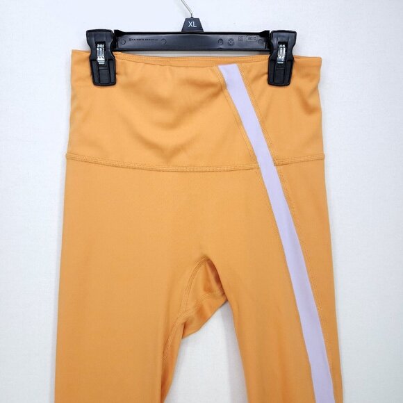 Reebok Women's Tights WOR Big Logo Size Small Workout Comfort Training Orange - Picture 15 of 16